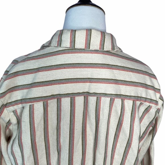 Madewell Flannel Sunday Shirt in Claxton Stripe w/POCKETS XS - Picture 5 of 11